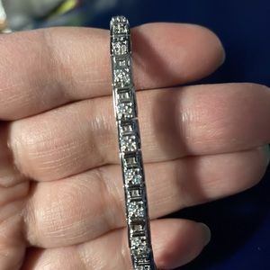 NWT Sterling Silver 7.5” bracelet with crystals